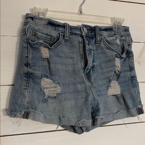 SO Blue Distressed Jean Shorts